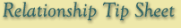 Relationship tip Sheet